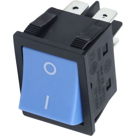 Interrupteurs à bascule 4 broches, matériau ABS bleu, bonne conductivité, améliorent l'efficacité du travail, mini-interrupteurs 125/250 V CA (1/5)