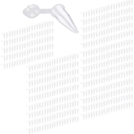 1000 transparente und weiße Zentrifugenröhrchen mit abgerundetem Boden, 0,2 ml, mit integrierten Verschlüssen