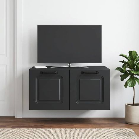 Wandmontierter TV-Schrank Schwarz 59,5 x 41 x 30 cm (1/5)