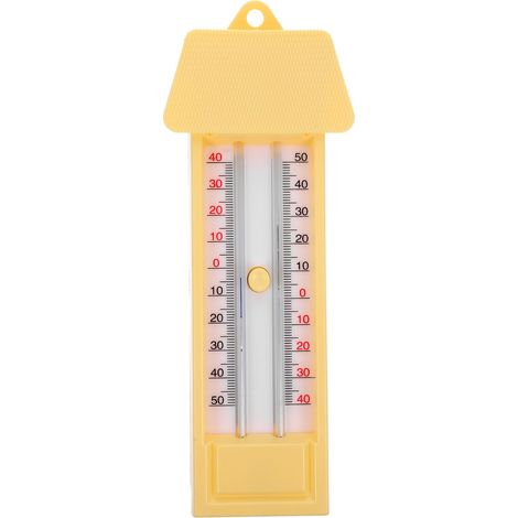 Thermomètre Extérieur Jardin pour Serrage en Abs Affiche Maximum et Minimum 2 Unités c et f Usage Intérieur et Extérieur (1/5)