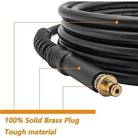 Tuyau haute pression de rechange de 10 m, raccord 10 mm x M22, raccord de tuyau pour le nettoyeur haute pression Kärcher K2 (ancien modèle). (1/3)