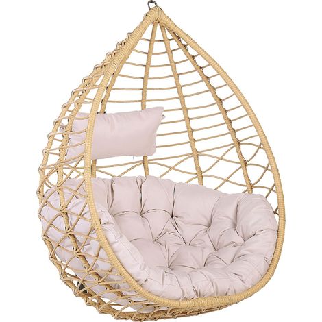 Hängesessel ARSITA Polyrattan Naturfarben (1/5)