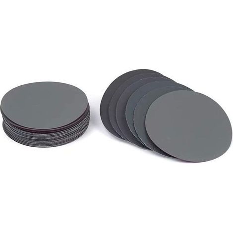 Disques de Ponçage à l'eau Ronds secs et Humides Grain 600/800/1000/1200/1500/2000 Crochet et Boucle Disque de Papier Abrasif Feuille de Sable 30pcs / lot 3 Pouces 75mm Ensemble Varié,AAFGV (1/3)