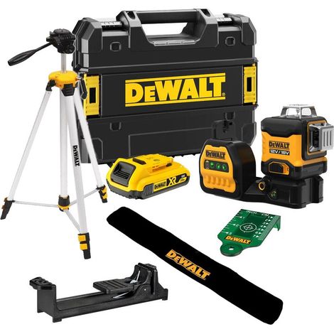 Dewalt DCE089D1G18 3 x 360 Green Multi Line Laser 12V 18V 1 x 2.0Ah + Tripod (1/5)