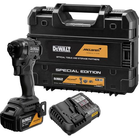 Dewalt – Clé à chocs sans fil 18V – Moteur sans balais – Couple max 206Nm – 1 batterie 5,0Ah – Pour chantiers humides