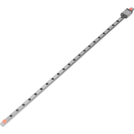 Rail de guidage linéaire miniature à roulement en acier avec bloc chariot pour équipements miniaturisés 500 mm