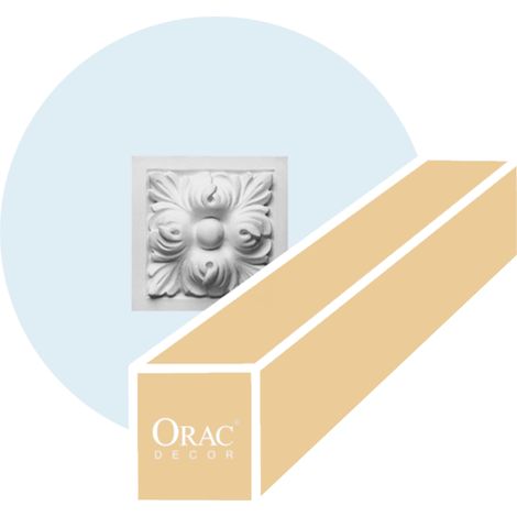 Carton complet de 8 pièces D210 - 9,6x9,6x3,5cm - ORAC DECOR