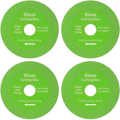 Lot de 4 disques de coupe pour verre, lame diamantée, outil de coupe pour verre et céramique (1/5)