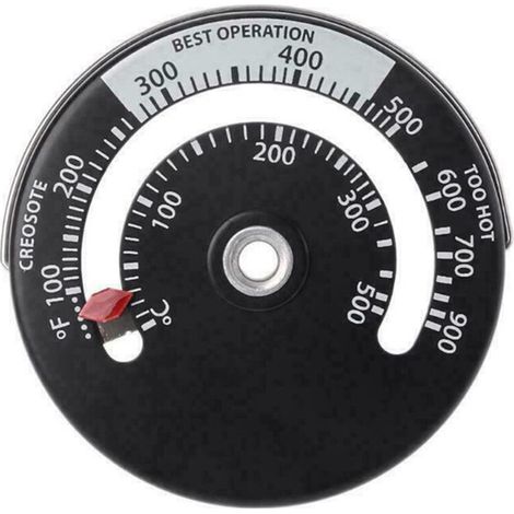 Magnetisches Ofenthermometer, Ofenrohrthermometer für runde Holzkaminrohre (1)