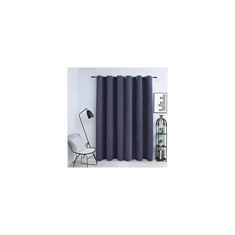 Verdunkelungsvorhang mit Metallösen, anthrazit, 290 x 245 cm - Crezuo