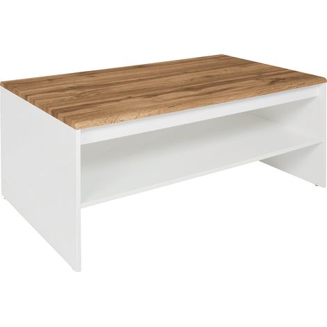 Table basse Hella Blanc et Bois (1/4)