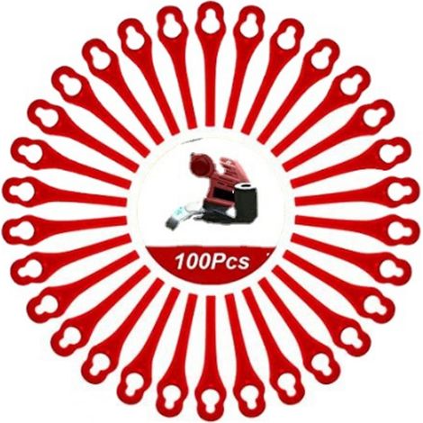 100 pièces L83 lame de tonte en plastique Florabest FRTA lame en plastique clé en forme de gourde (1/5)