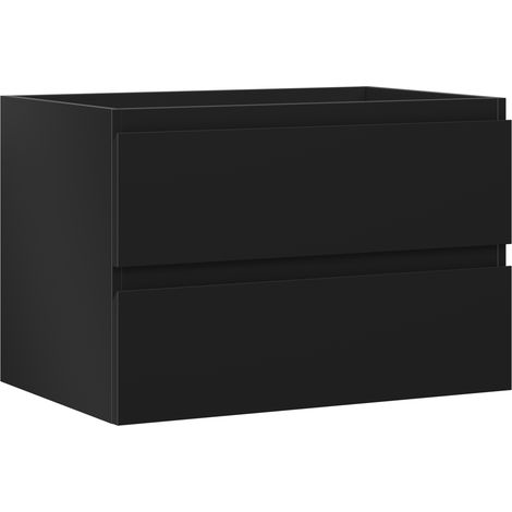 Mexen Orio meuble de salle de bain sous lavabo 70 cm, 2 tiroirs, noir mat - 91A10-07047-2-BFF71 (1/5)