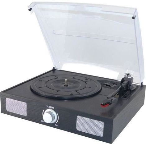 Platine vinyle INOVALLEY TD11 avec disque numérique USB et haut-parleurs intégrés (1/3)