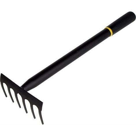 [NEVER USED] Garden Hand Rake - 6 Tines Metal Garden Cultivator Rake Small Tiller Tools with High Carbon Steel Heads for Planting (1/4)