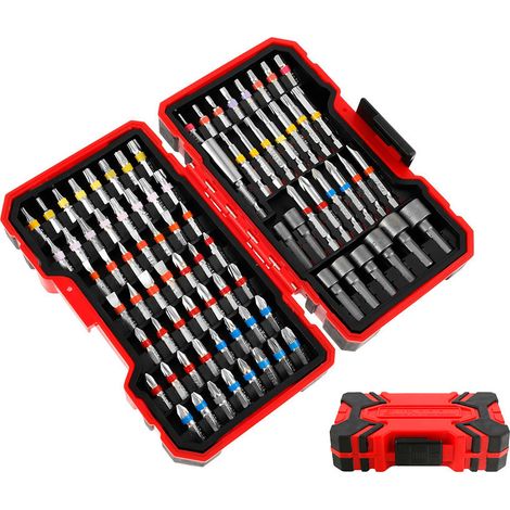 Set 83 Puntas Destornillador Magnéticas Kit Maletín Atornillado Universal.