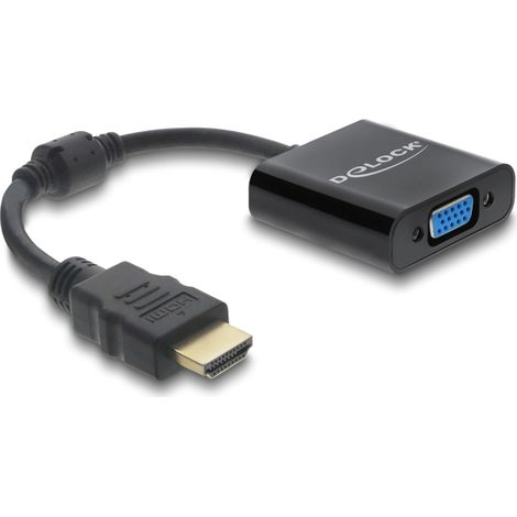Delock Adaptador HDMI macho a VGA hembra negro