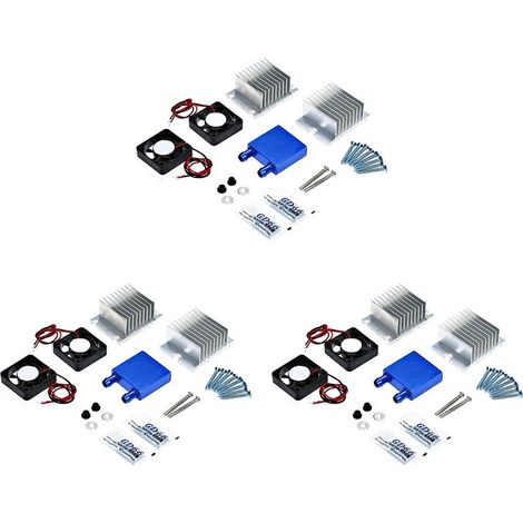 3 Ensemble Climatiseur Kit de DIY Thermoélectrique Refroidisseur Peltier Système de Refroidissement de Réfrigération + Ventilateur pour Outil