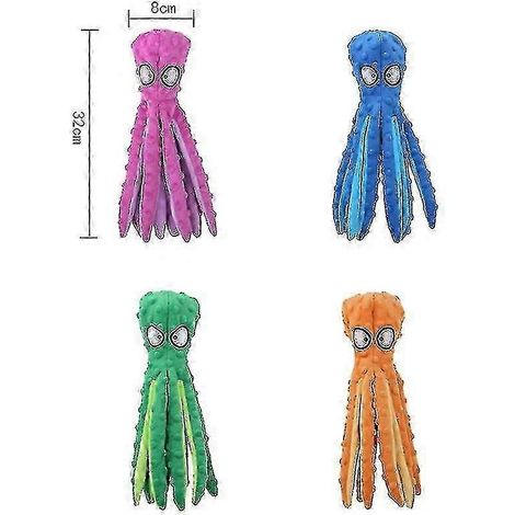Peluche pieuvre pour chiens, couleurs aléatoires, résistante aux mâchouillages, éducative et amusante. (1/5)