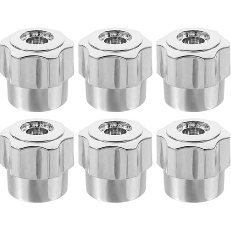 Lot De 6 PoignéEs De Robinet En Alliage D'Aluminium Pour Remplacement De PoignéE De Douche Universelle Boutons De Robinet De Ergonomiques Pour Cuisine Et Salle De Bain (1/5)