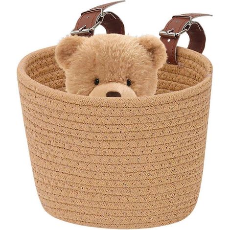 Panier de vélo grande capacité pour fille, sacoche guidon avant adapté trottinette enfant/adolescente, idéal vélo extérieur (1/5)