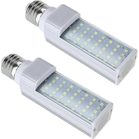Paquete de 2 bombillas LED blancas E27 para el crecimiento de plantas de acuario (7W), ideales para peces y corales. (1/5)