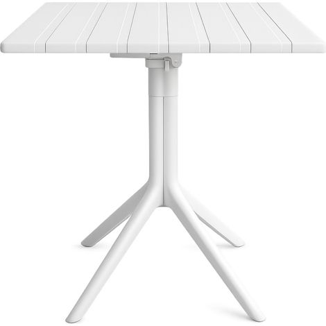 Mesa de Bar Cuadrada 70x70cm Ares en Polipropileno con Tablero Plegable para Interior y Exterior 7house