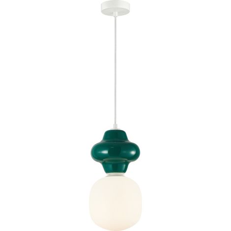 Italux Latera Suspension mince verte, blanc mat (1/5)