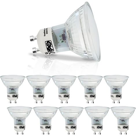 GBLY 10 Stück GU10 LED Glühbirnen Warmweiß 3W - PAR16 Einbaustrahler 120° Abstrahlwinkel Beleuchtung 3000K Küchenlampe Deckenleuchte für Wohnzimmer, Deckenstrahler, Wandstrahler (Energiesparend)