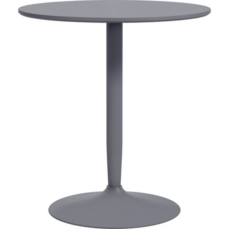 Beyamis Minimalistischer Esstisch für zwei Personen, 75 cm hoch x 70 cm Durchmesser – Grau