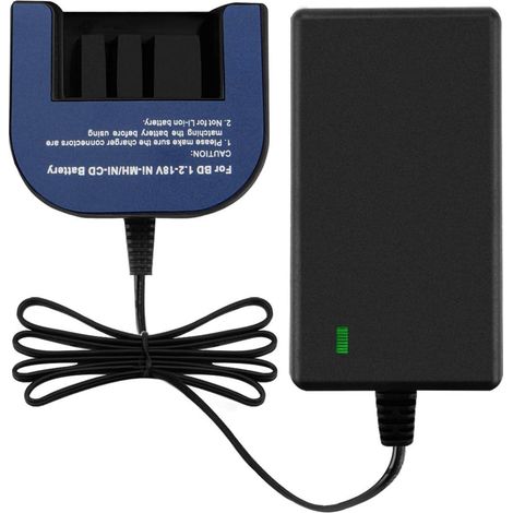 Chargeur pour Batteries Ni-Md Ni-Cd, Chargeur Multivolt 1.2V-18V, Convient aux Batteries Slide Style 7.2V 9.6V 12V 14.4V 18V (pas pour les batteries Li-ion) (1/5)