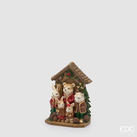 EDG Enzo De Gasperi Decoro Animali Mountain Multicolor 16x8xH21,5 cm – Decorazione di Natale (1/2)