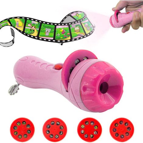 Lampe torche projecteur de diapositives pour enfants, jouet éducatif pour histoires du soir, cadeau d'anniversaire ou de fête pour bébé, projecteur de sommeil. (1/5)
