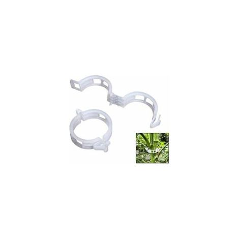 Clip per piante, in plastica, clip, clip per appendere, clip per viti, clip per piante rampicanti, clip per sostenere pomodori, peperoni, piante rampicanti e fiori, crescita verticale (100 pezzi) - Cr