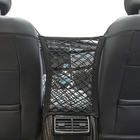 Filet Voiture - Filet Separation Siege Avant - 3 Niveaux Elastic Sur 4 Cotes - Pour Animaux Enfants - 1 Unite
