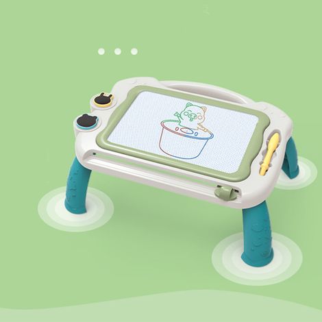 Tableau magnétique à dessin, gris-vert clair, lavable, anti-poussière, carnet de croquis magnétique, tableau à gribouiller, table pour tout-petits, filles et garçons. (1/5)