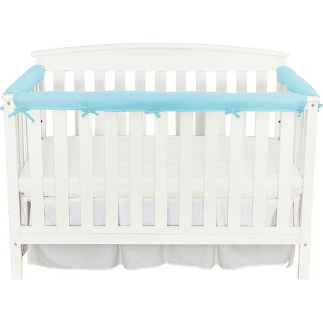 Tour de lit bébé - Barrière de sécurité souple et facile à installer - Bleu (1/2)