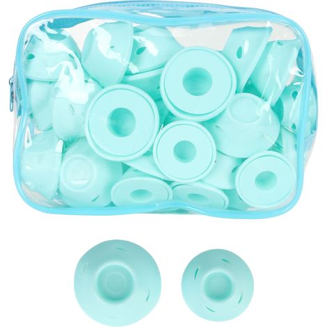 40 Rouleaux à Cheveux Sans Chaleur, Lot de 2 Tailles, Bigoudis Souples en Silicone, Forme Ondulée Portable pour Femme et Fille (1/5)