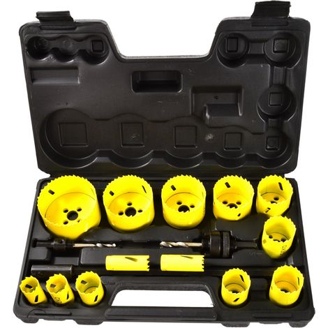 SET FRESE SEGHE A TAZZA SERIE 16pz METALLO LEGNO 19-76mm GEKO G39998 (1/5)
