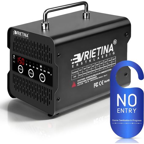 O3 Ozongenerator mit Touchscreen 65000mg/h, Industrieller Ozongerät mit 120Min Timer 35dB Ozonisator Ozon Luftreiniger bis 300㎡ Geruchskiller Geruchsneutralisierer für Auto/Wohnung/Haustier/Küchen (1/5)