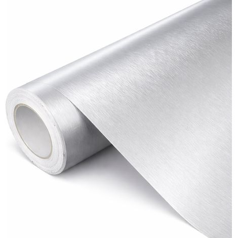 Professionelle dekorative Autofolie Brushed Silver 1,52 x 18 m