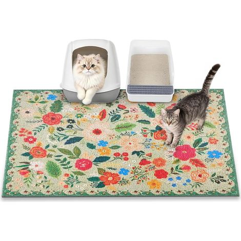 Tapis Litière Chat, 89 x 58 cm, Retient 100% de la Litière Tapis (1/5)