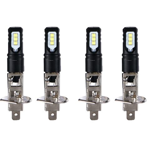 4pcs H1 6000K Super Blanc 6000LM DRL LED Kit D'Ampoule de Feux de Route (1/5)