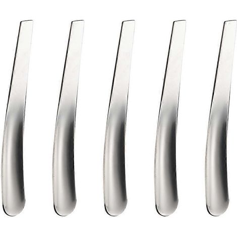 Lot de 5 cuillères en acier inoxydable, cuillères à œufs, cuillères à petit-déjeuner, mini-cuillères-10.70X1.50X0.20CM-Silver