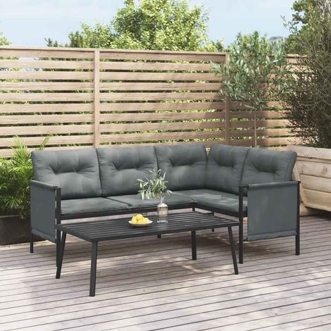 vidaXL Mesa de centro para jardín acero gris antracita 110x55x35 cm (1/5)