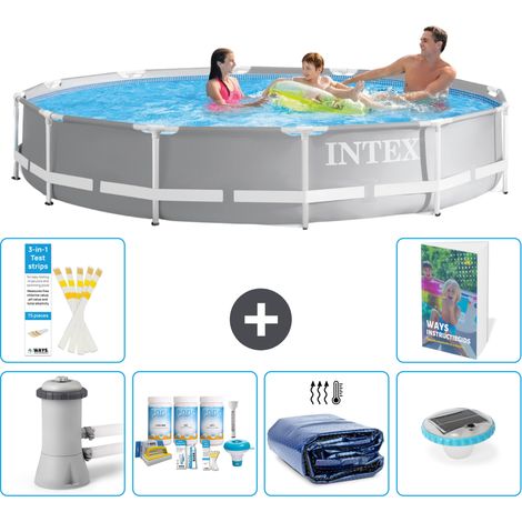 Prism Frame Pool Rund - 366x76 cm - 7-teilig S228