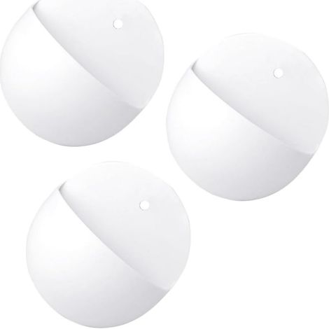 Ensemble de 3 jardinières suspendues verticales semi circulaires en plastique (1/5)