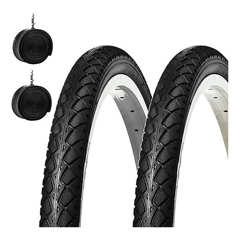 2 COPERTONI + CAMERE PNEUMATICI SLICK MOUNTAIN TREKKING BIKE Ecovelo (1/5)