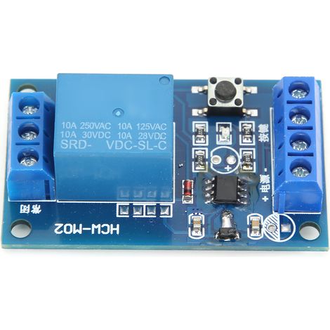Module relais bistable unidirectionnel marche/arrêt à verrouillage automatique, microprocesseur, interrupteur de modification automobile (12 V) (1/5)