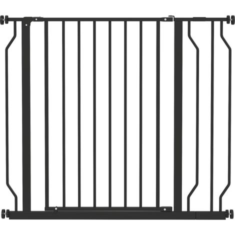 Pour chiens et chiots, barrière à ouverture d'une main, double verrouillage, 75-95 x 76 cm pour portes et couloirs (1/5)
